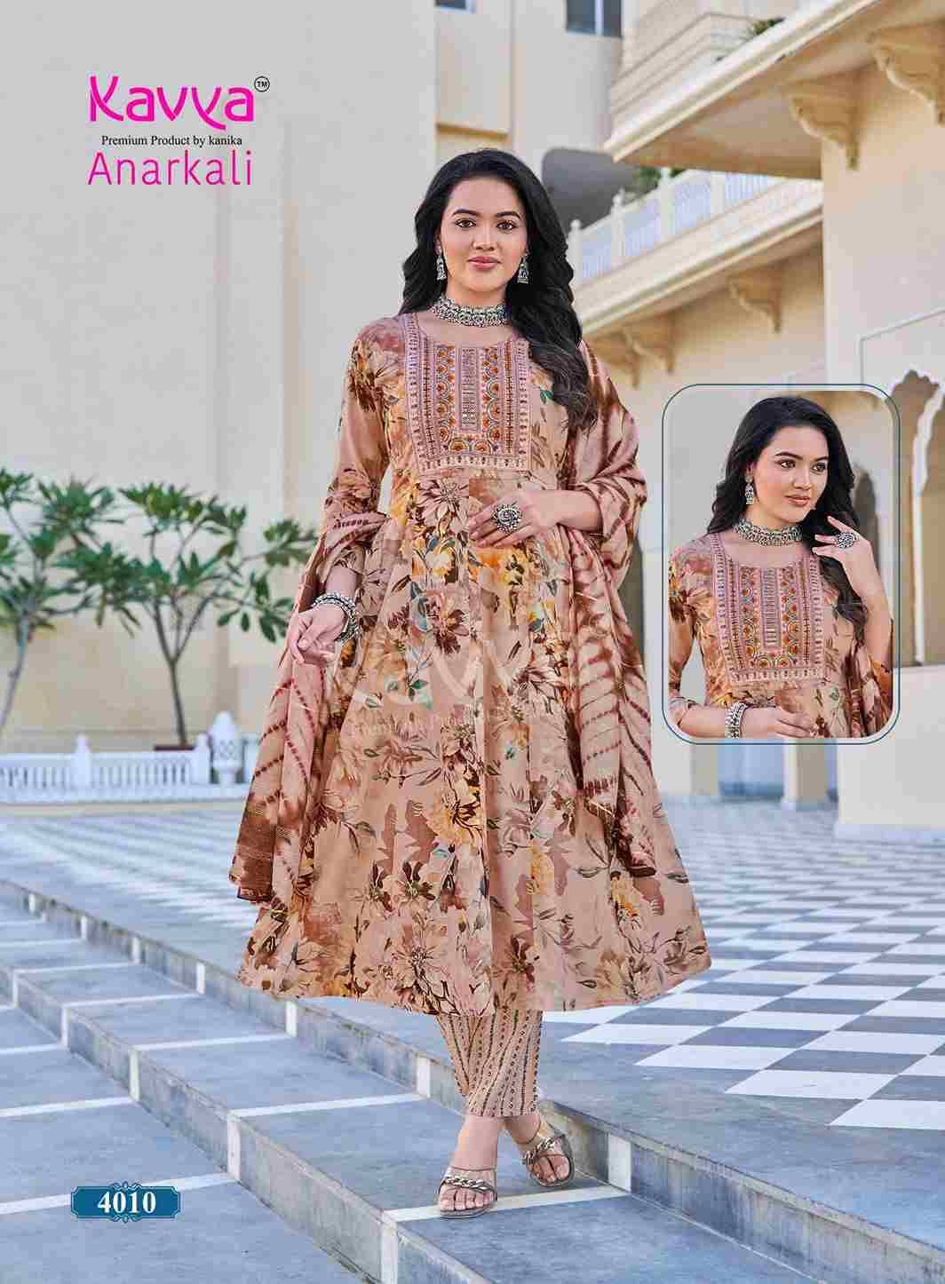 Anarkali Vol-4 By Kavya 4001 To 4010 Series Beautiful Festive Suits Stylish Fancy Colorful Casual Wear & Ethnic Wear Pure Rayon Print Dresses At Wholesale Price