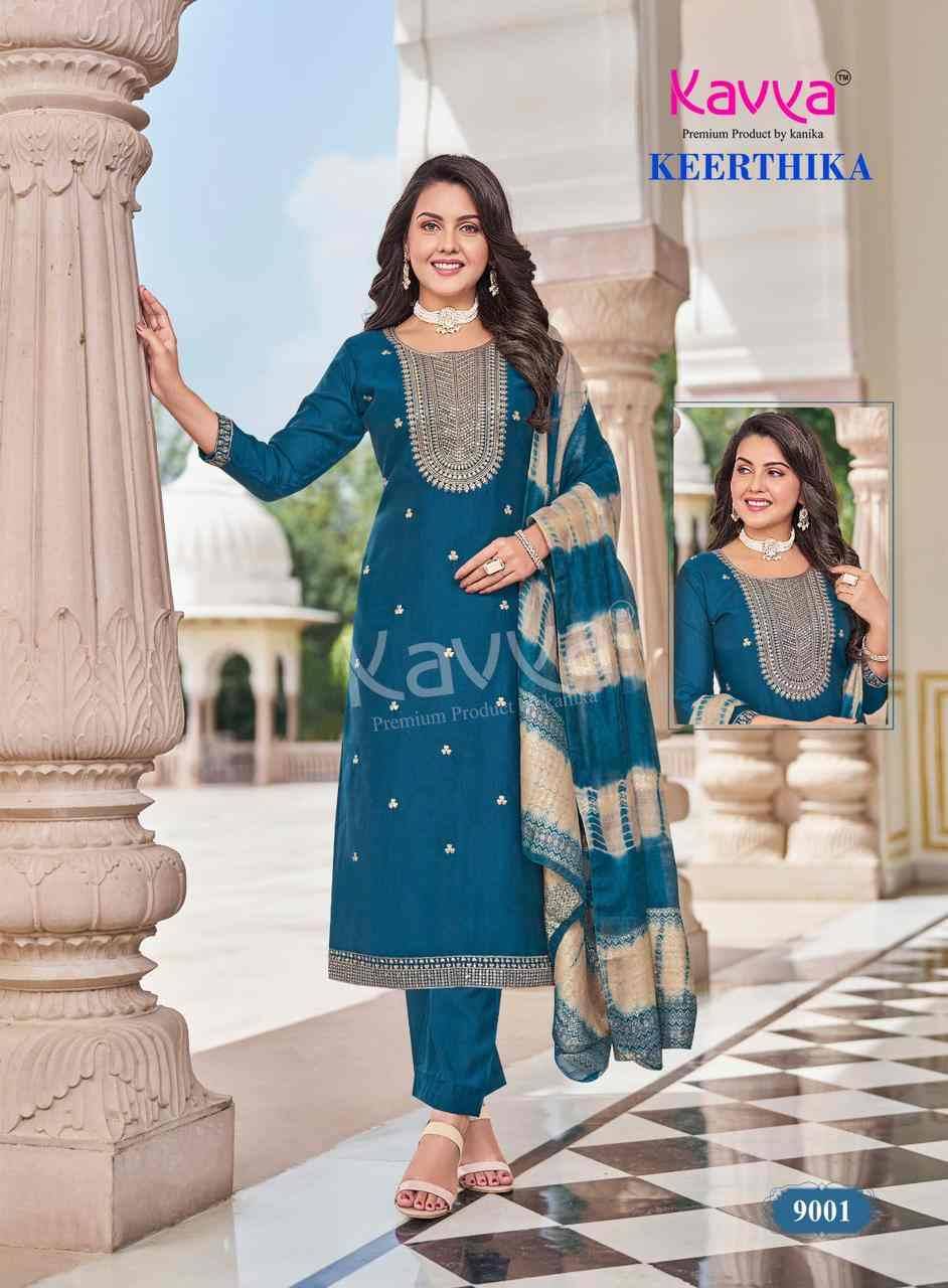 Keerthika Vol-9 By Kavya 9001 To 9010 Series Beautiful Stylish Festive Suits Fancy Colorful Casual Wear & Ethnic Wear & Ready To Wear Viscose Vatican Dresses At Wholesale Price