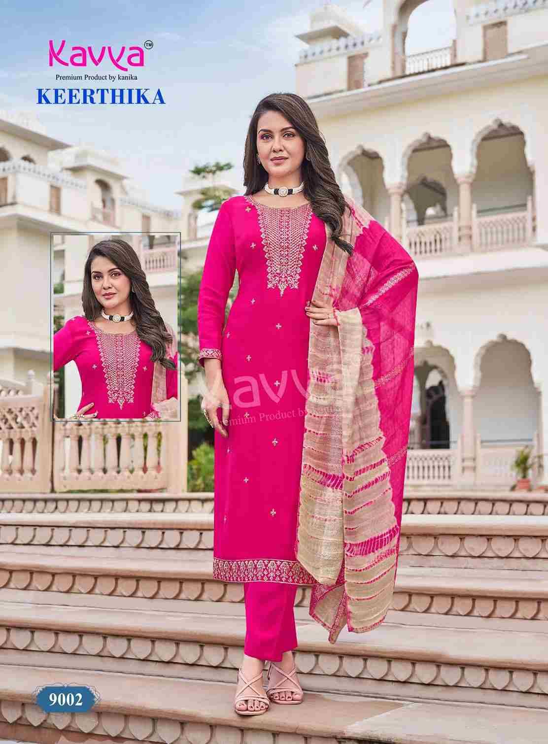 Keerthika Vol-9 By Kavya 9001 To 9010 Series Beautiful Stylish Festive Suits Fancy Colorful Casual Wear & Ethnic Wear & Ready To Wear Viscose Vatican Dresses At Wholesale Price