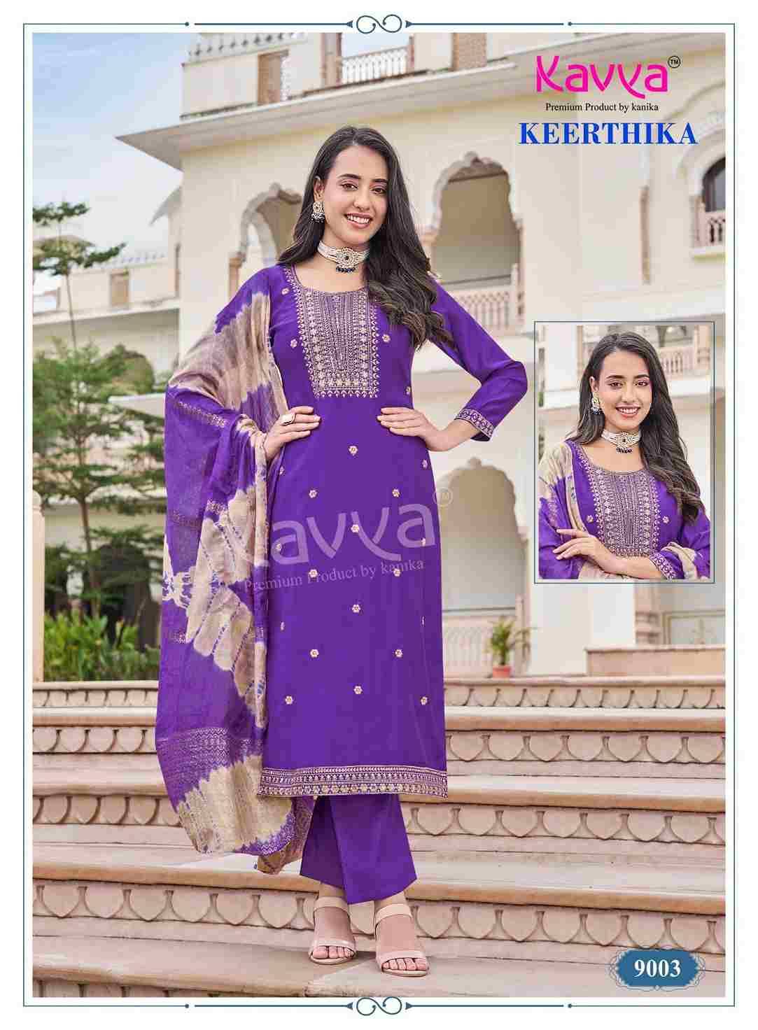 Keerthika Vol-9 By Kavya 9001 To 9010 Series Beautiful Stylish Festive Suits Fancy Colorful Casual Wear & Ethnic Wear & Ready To Wear Viscose Vatican Dresses At Wholesale Price