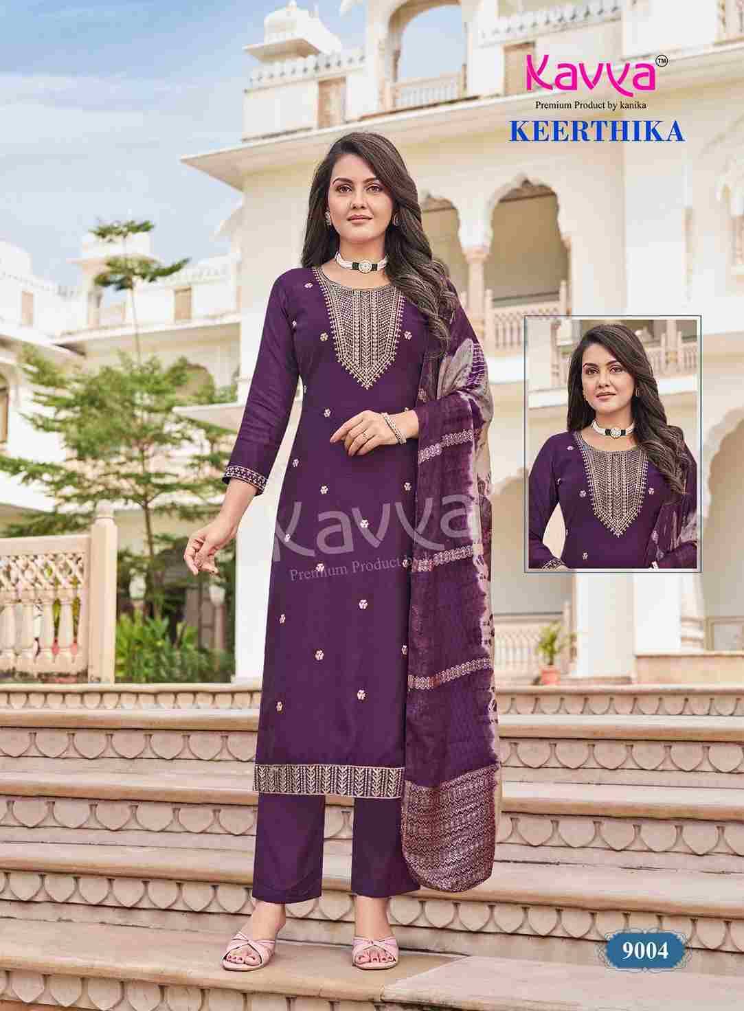 Keerthika Vol-9 By Kavya 9001 To 9010 Series Beautiful Stylish Festive Suits Fancy Colorful Casual Wear & Ethnic Wear & Ready To Wear Viscose Vatican Dresses At Wholesale Price