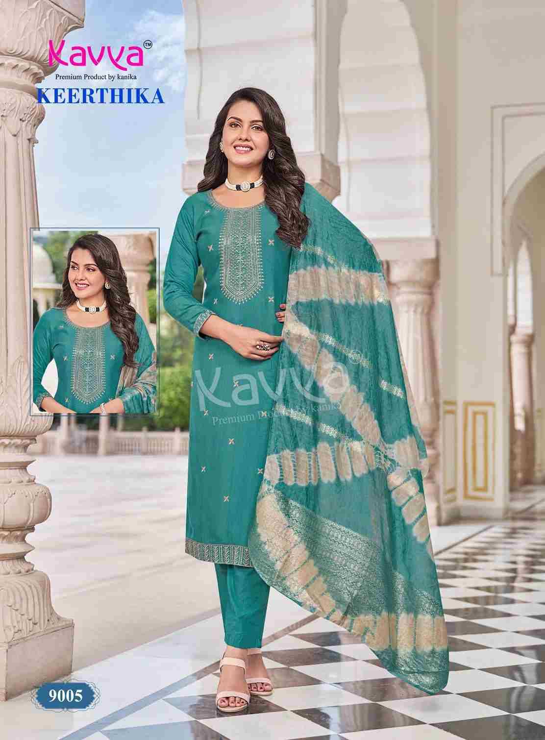 Keerthika Vol-9 By Kavya 9001 To 9010 Series Beautiful Stylish Festive Suits Fancy Colorful Casual Wear & Ethnic Wear & Ready To Wear Viscose Vatican Dresses At Wholesale Price