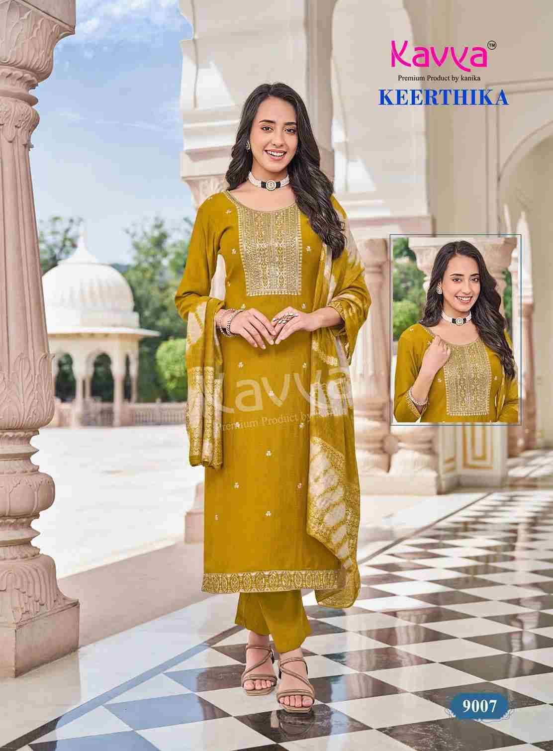 Keerthika Vol-9 By Kavya 9001 To 9010 Series Beautiful Stylish Festive Suits Fancy Colorful Casual Wear & Ethnic Wear & Ready To Wear Viscose Vatican Dresses At Wholesale Price