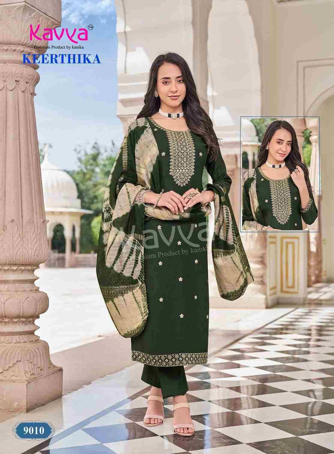 Keerthika Vol-9 By Kavya 9001 To 9010 Series Beautiful Stylish Festive Suits Fancy Colorful Casual Wear & Ethnic Wear & Ready To Wear Viscose Vatican Dresses At Wholesale Price