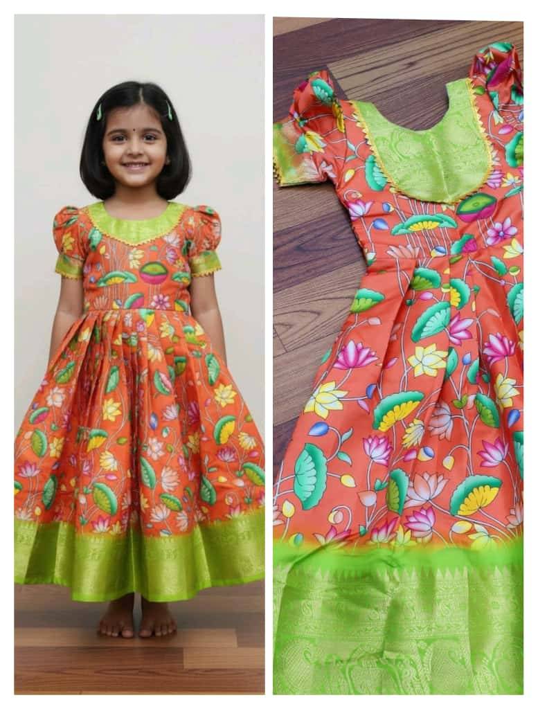 Pv-Kids-Gown Vol-34 By Fashid Wholesale 01 To 05 Series Designer Beautiful Collection Occasional Wear & Party Wear Pure Silk Gowns At Wholesale Price