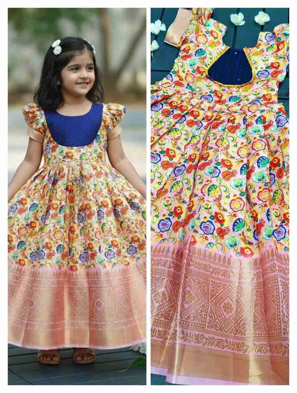 Pv-Kids-Gown Vol-34 By Fashid Wholesale 01 To 05 Series Designer Beautiful Collection Occasional Wear & Party Wear Pure Silk Gowns At Wholesale Price