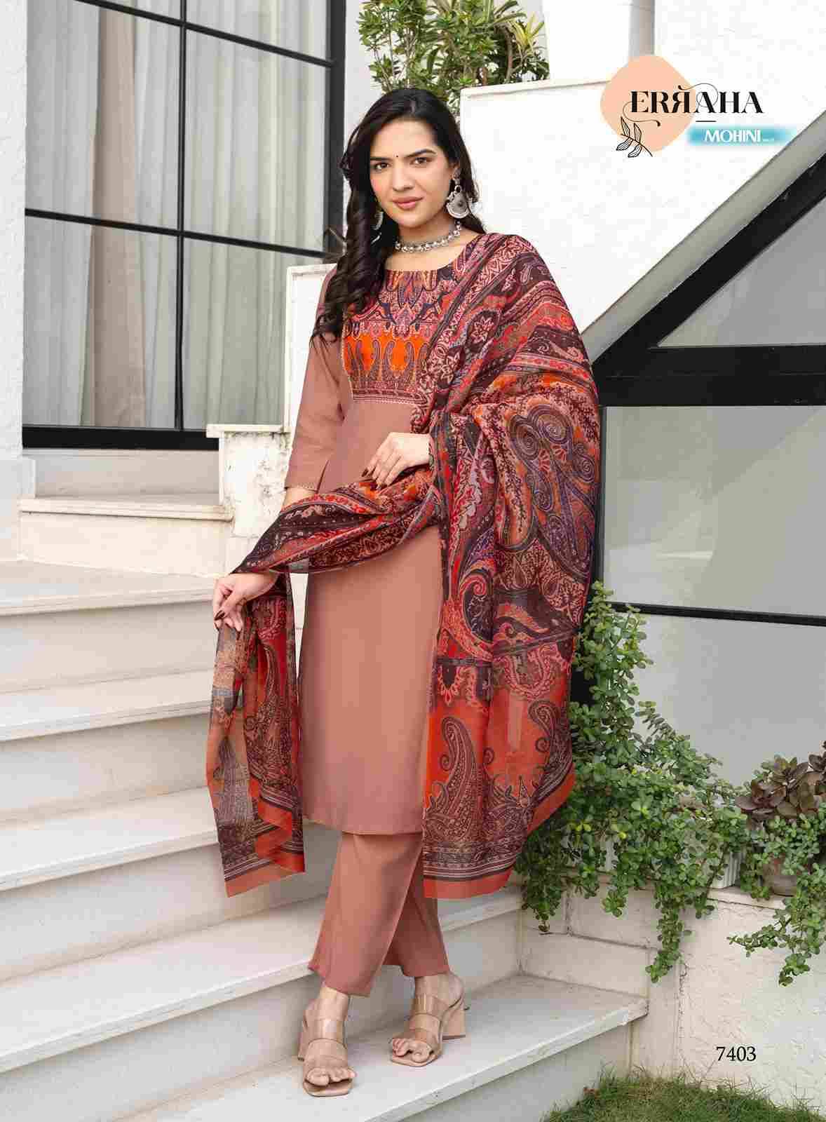 Mohini Vol-1 By Erraha 7401 To 7408 Series Festive Suits Collection Beautiful Stylish Fancy Colorful Party Wear & Occasional Wear Roman Silk Dresses At Wholesale Price