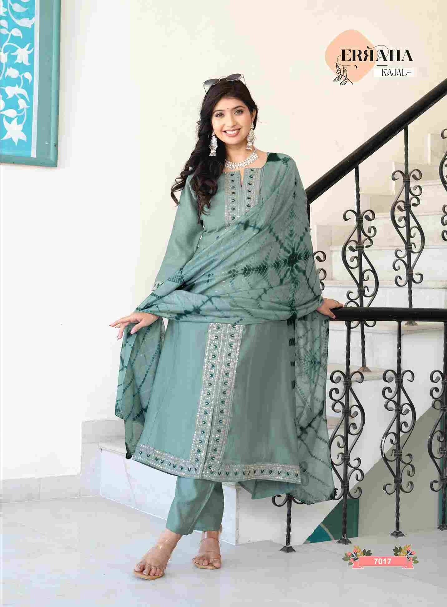 Kajal Vol-2 By Erraha 7011 To 7018 Series Festive Suits Collection Beautiful Stylish Fancy Colorful Party Wear & Occasional Wear Vatican Dresses At Wholesale Price