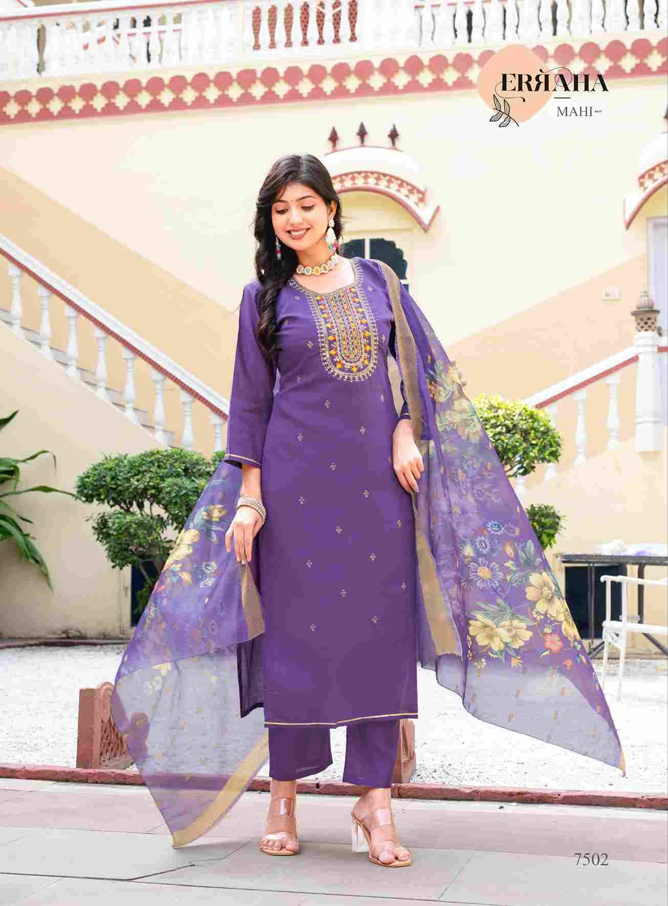 Mahi Vol-1 By Erraha 7501 To 7508 Series Festive Suits Collection Beautiful Stylish Fancy Colorful Party Wear & Occasional Wear Vatican Dresses At Wholesale Price