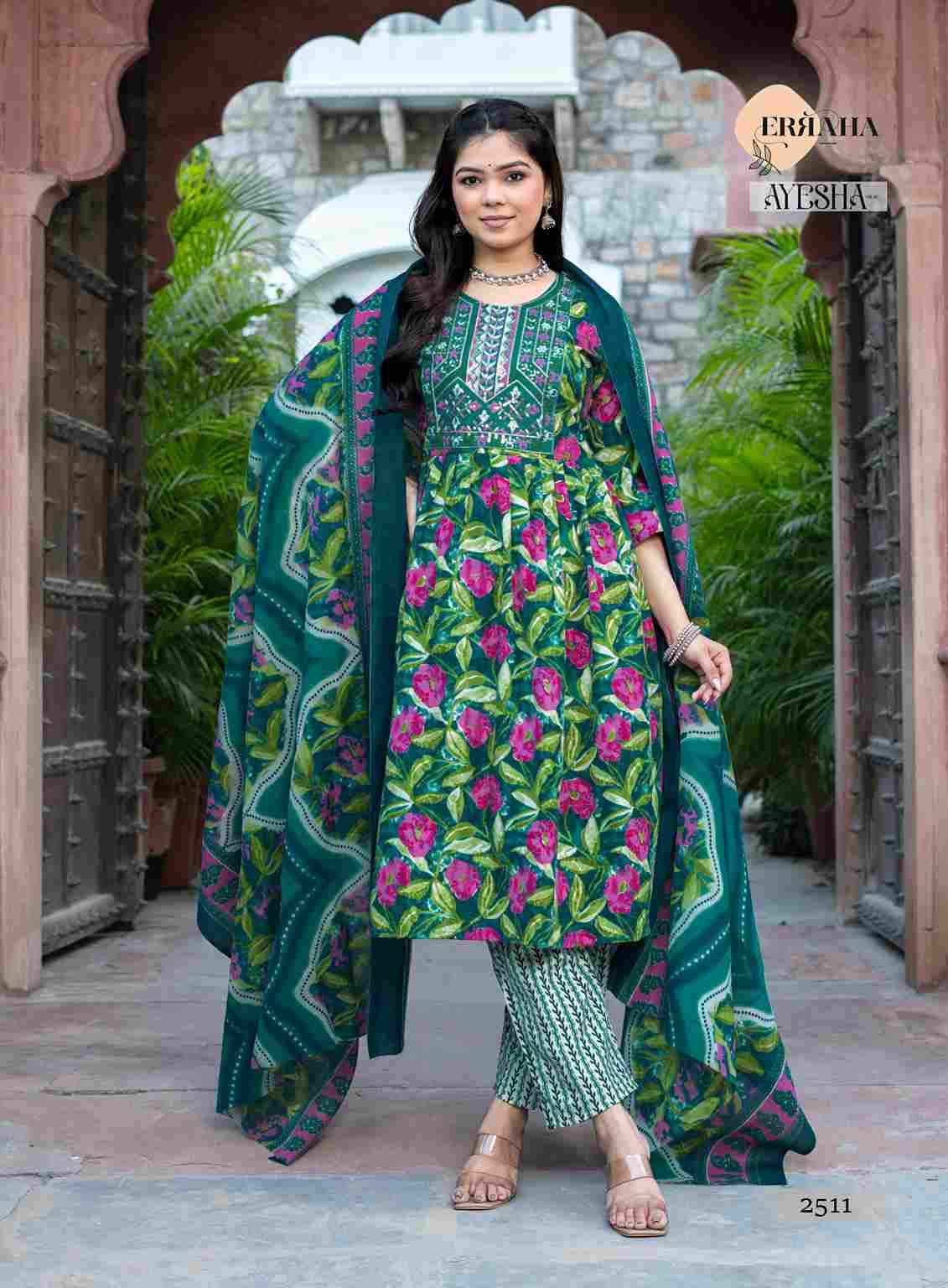 Ayesha Vol-2 By Erraha 2511 To 2518 Series Festive Suits Collection Beautiful Stylish Fancy Colorful Party Wear & Occasional Wear Viscose Cotton Dresses At Wholesale Price