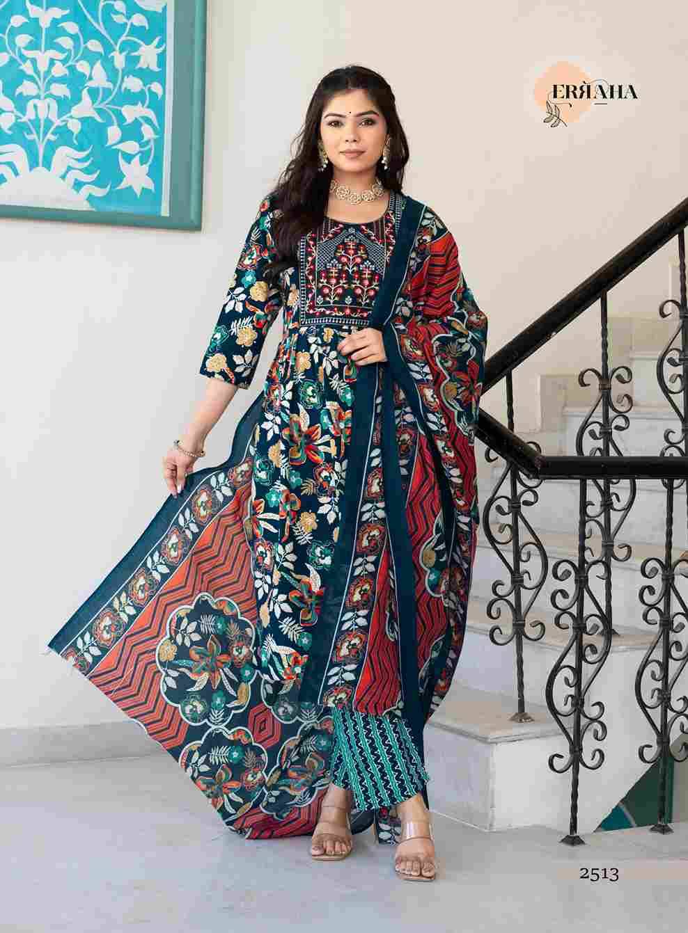 Ayesha Vol-2 By Erraha 2511 To 2518 Series Festive Suits Collection Beautiful Stylish Fancy Colorful Party Wear & Occasional Wear Viscose Cotton Dresses At Wholesale Price