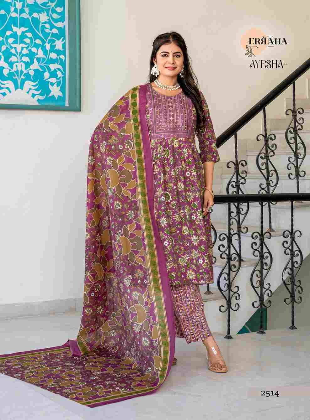 Ayesha Vol-2 By Erraha 2511 To 2518 Series Festive Suits Collection Beautiful Stylish Fancy Colorful Party Wear & Occasional Wear Viscose Cotton Dresses At Wholesale Price