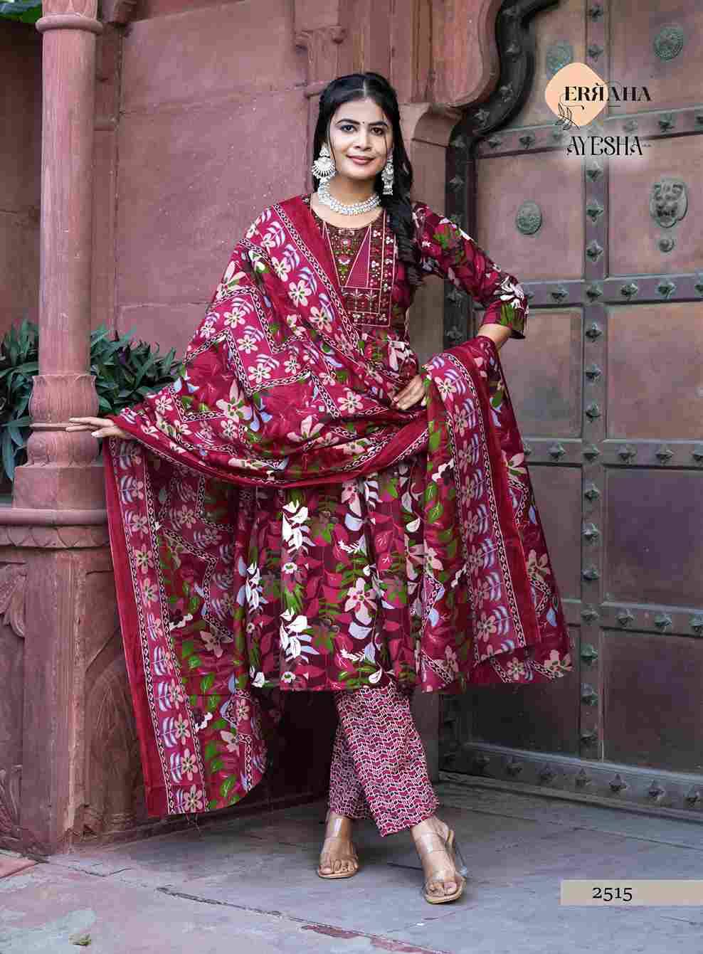 Ayesha Vol-2 By Erraha 2511 To 2518 Series Festive Suits Collection Beautiful Stylish Fancy Colorful Party Wear & Occasional Wear Viscose Cotton Dresses At Wholesale Price