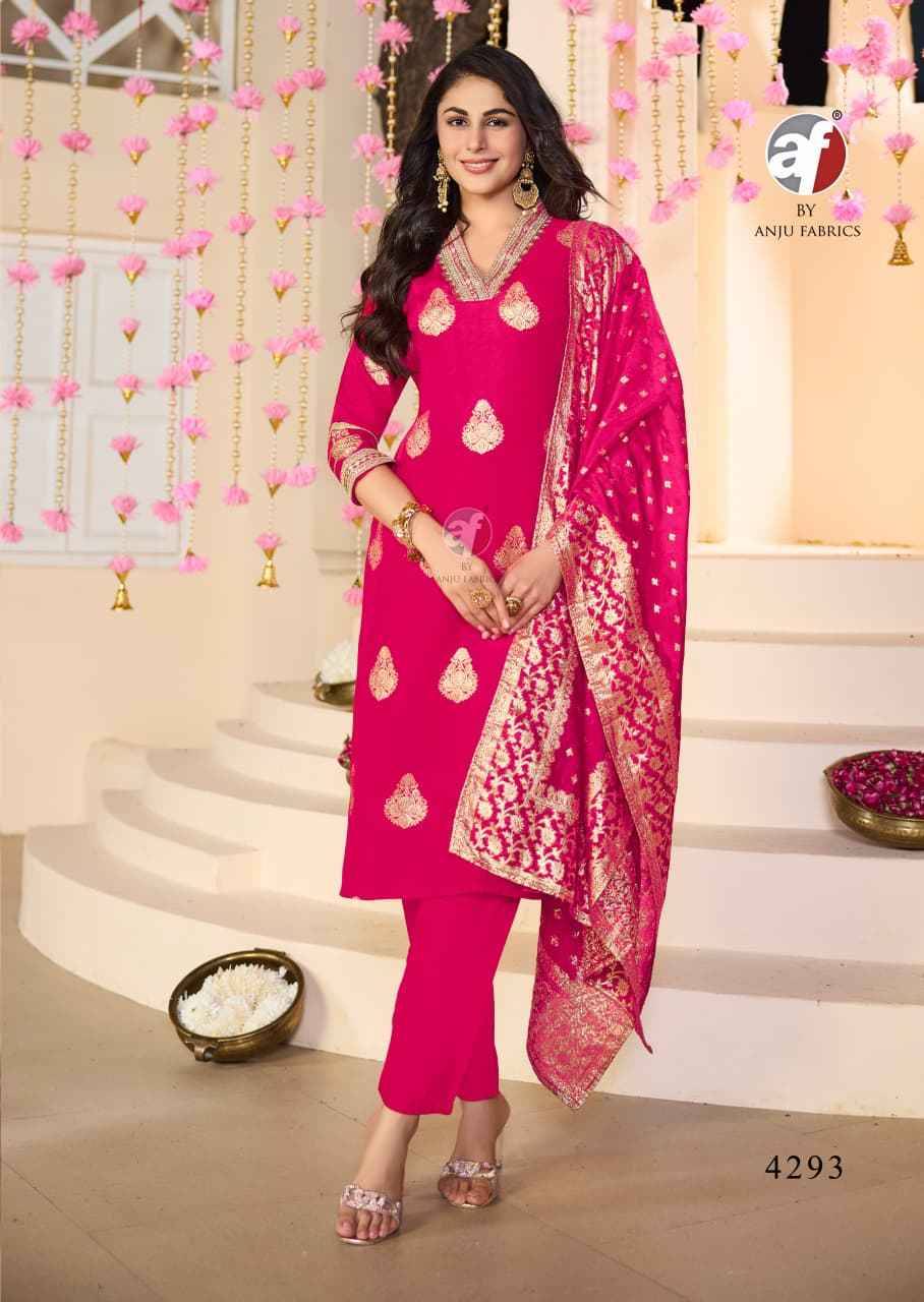 Bandhan Vol-5 By Anju Fabrics 4291 To 4295 Series Beautiful Festive Suits Colorful Stylish Fancy Casual Wear & Ethnic Wear Doal Silk Jacquard Dresses At Wholesale Price