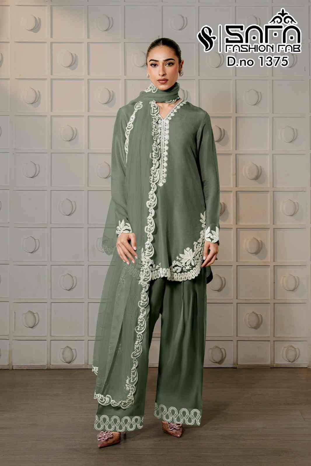 Safa 1375 Colours Vol-2 By Safa Fashion 1375-D To 1375-F Series Designer Stylish Fancy Colorful Beautiful Party Wear & Ethnic Wear Collection Viscose Dresses At Wholesale Price