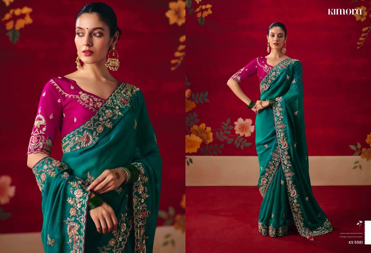 Naari Silk By Kimora Fashion 5581 To 5591 Series Indian Traditional Wear Collection Beautiful Stylish Fancy Colorful Party Wear & Occasional Wear Fancy Silk Sarees At Wholesale Price