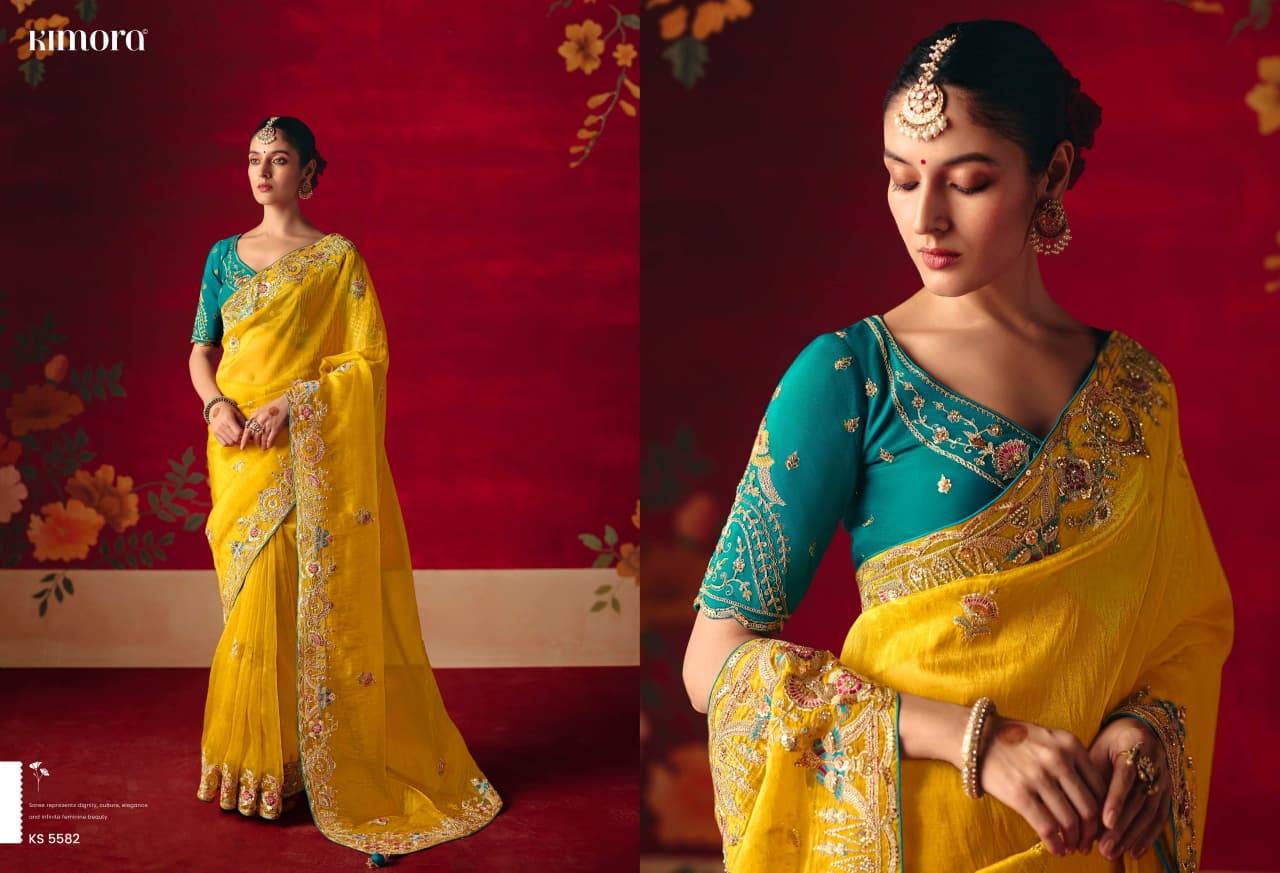 Naari Silk By Kimora Fashion 5581 To 5591 Series Indian Traditional Wear Collection Beautiful Stylish Fancy Colorful Party Wear & Occasional Wear Fancy Silk Sarees At Wholesale Price