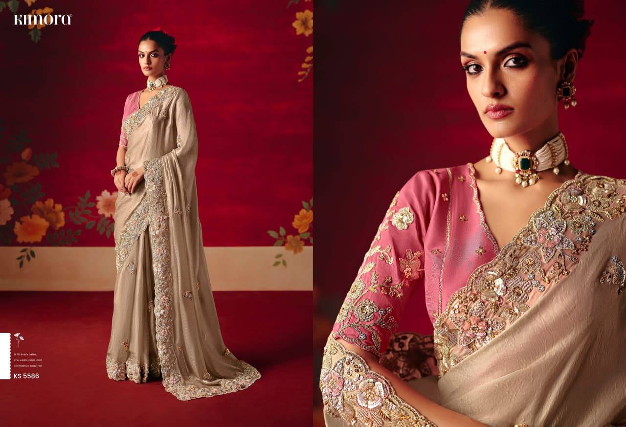 Naari Silk By Kimora Fashion 5581 To 5591 Series Indian Traditional Wear Collection Beautiful Stylish Fancy Colorful Party Wear & Occasional Wear Fancy Silk Sarees At Wholesale Price