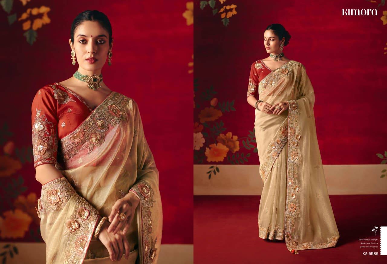 Naari Silk By Kimora Fashion 5581 To 5591 Series Indian Traditional Wear Collection Beautiful Stylish Fancy Colorful Party Wear & Occasional Wear Fancy Silk Sarees At Wholesale Price