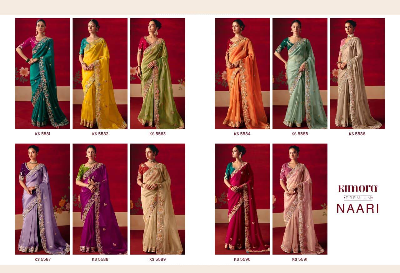 Naari Silk By Kimora Fashion 5581 To 5591 Series Indian Traditional Wear Collection Beautiful Stylish Fancy Colorful Party Wear & Occasional Wear Fancy Silk Sarees At Wholesale Price