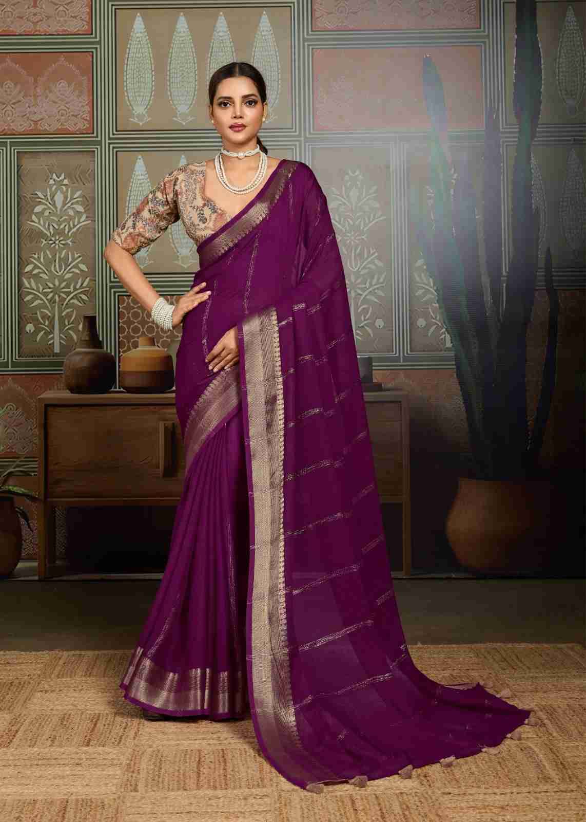Arnika By Sr 1001 To 1010 Series Indian Traditional Wear Collection Beautiful Stylish Fancy Colorful Party Wear & Occasional Wear Pure Bamber Silk Sarees At Wholesale Price