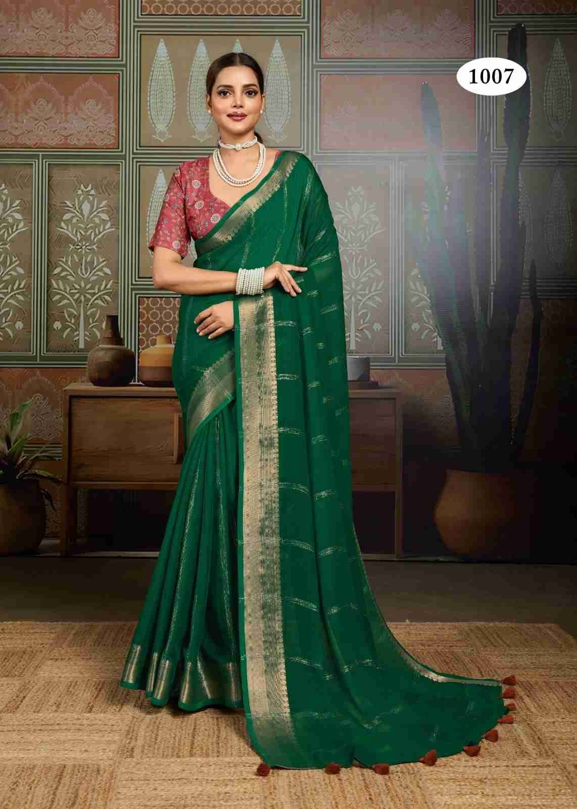 Arnika By Sr 1001 To 1010 Series Indian Traditional Wear Collection Beautiful Stylish Fancy Colorful Party Wear & Occasional Wear Pure Bamber Silk Sarees At Wholesale Price