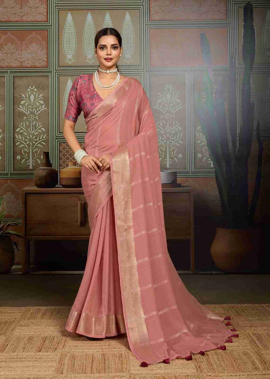 Arnika By Sr 1001 To 1010 Series Indian Traditional Wear Collection Beautiful Stylish Fancy Colorful Party Wear & Occasional Wear Pure Bamber Silk Sarees At Wholesale Price