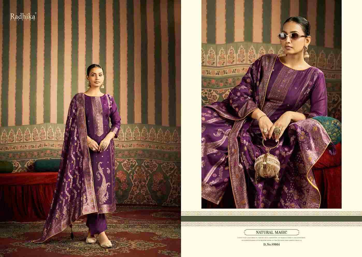 Banarashi Adha Vol-9 By Azara 89001 To 89006 Series Beautiful Stylish Festive Suits Fancy Colorful Casual Wear & Ethnic Wear & Ready To Wear Jacquard Cotton Print Dresses At Wholesale Price