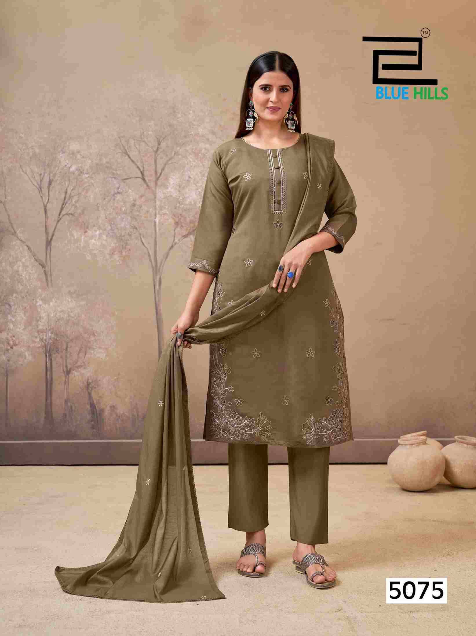 Hiba By Blue Hills 5072 To 5075 Series Designer Stylish Fancy Colorful Beautiful Party Wear & Ethnic Wear Collection Roman Silk Dresses At Wholesale Price