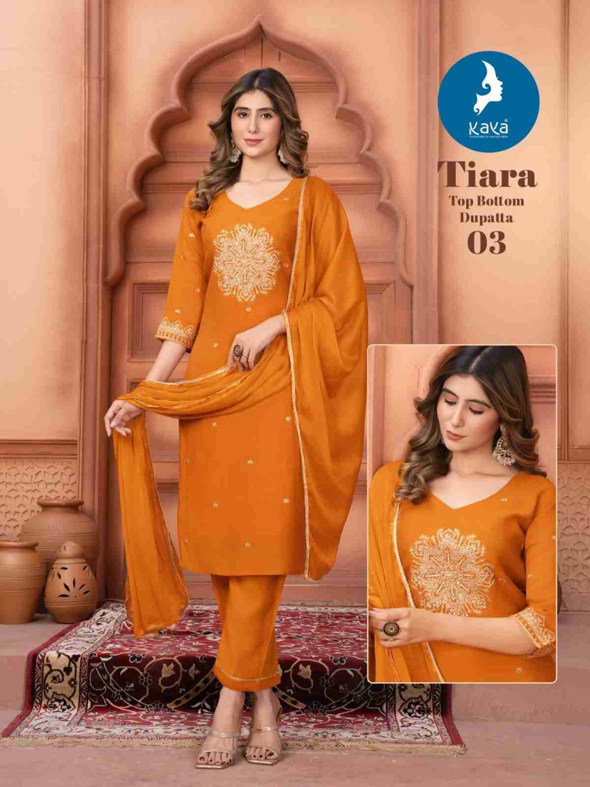Tiara By Kaya 01 To 06 Series Beautiful Stylish Festive Suits Fancy Colorful Casual Wear & Ethnic Wear & Ready To Wear Chanderi Dresses At Wholesale Price