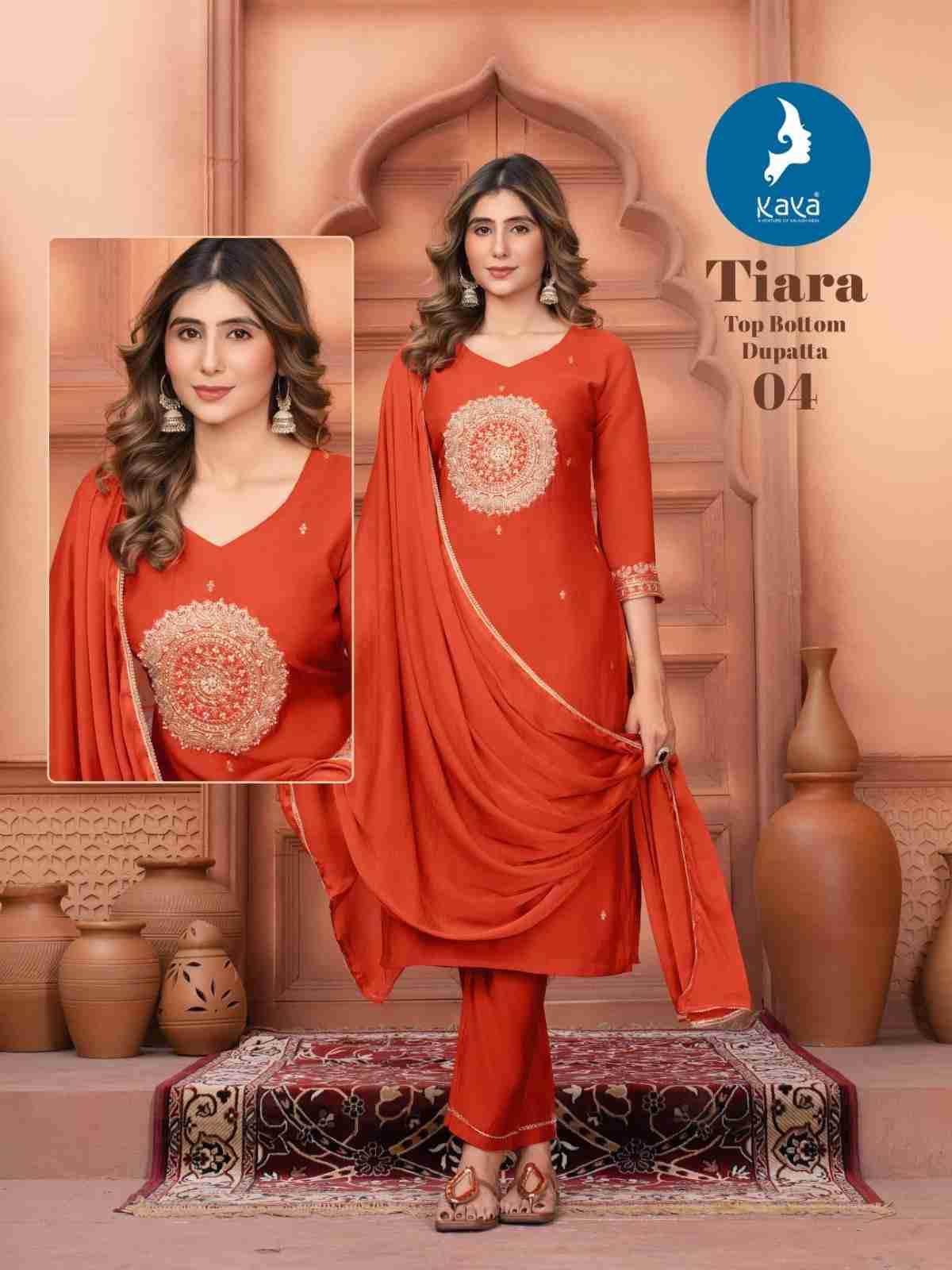 Tiara By Kaya 01 To 06 Series Beautiful Stylish Festive Suits Fancy Colorful Casual Wear & Ethnic Wear & Ready To Wear Chanderi Dresses At Wholesale Price