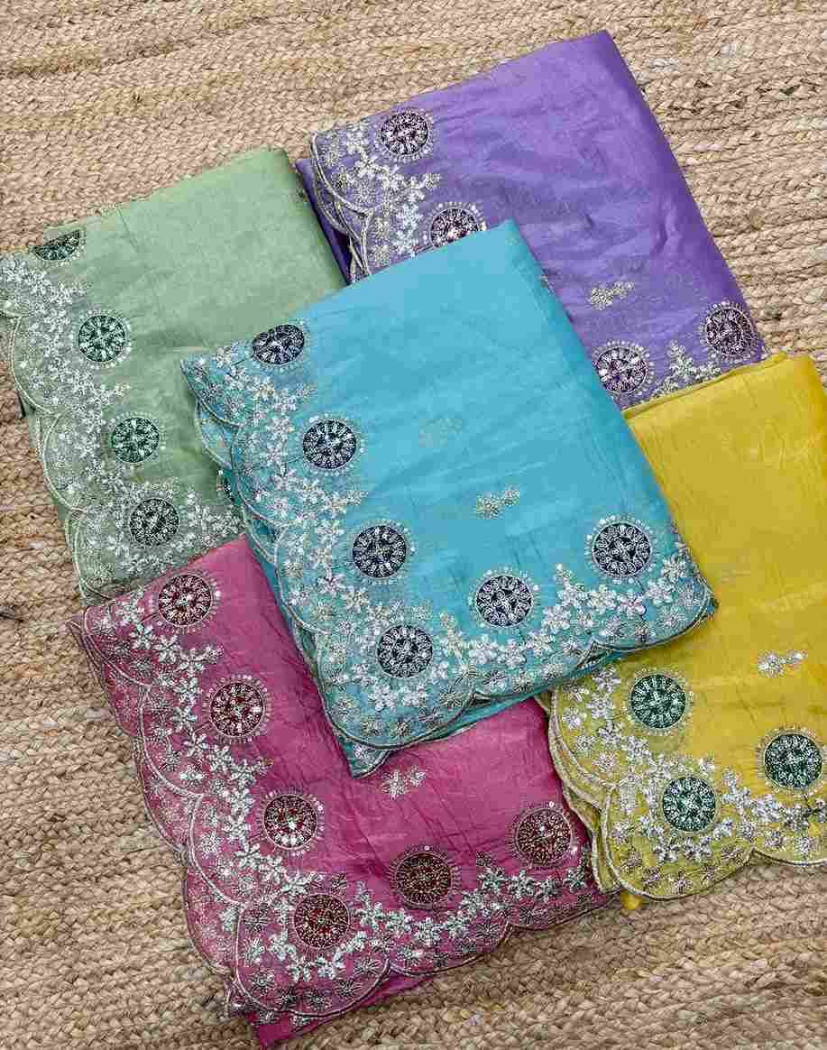 Vs-Nagma By Fashid Wholesale 01 To 05 Series Indian Traditional Wear Collection Beautiful Stylish Fancy Colorful Party Wear & Occasional Wear Gold Crush Sarees At Wholesale Price