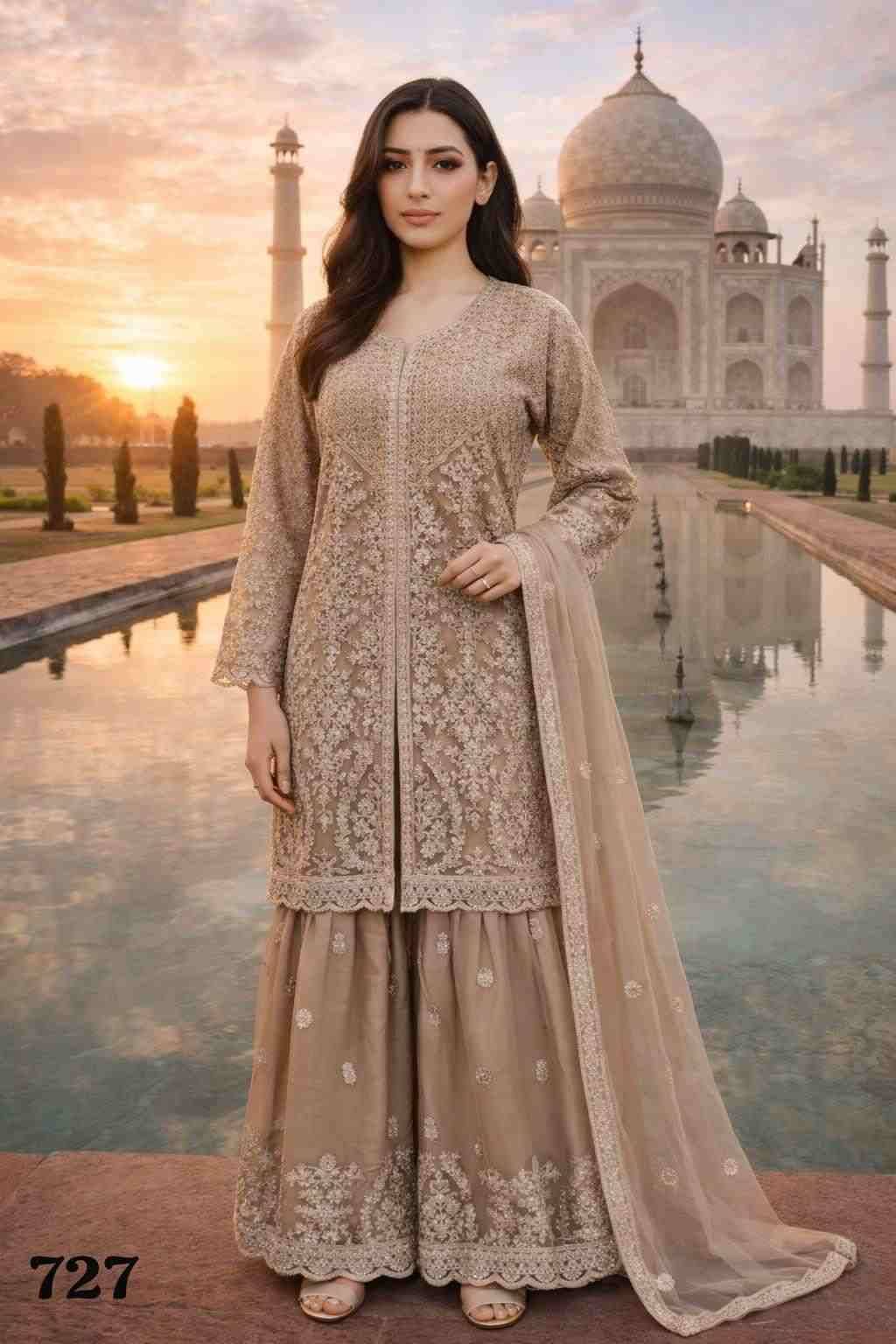 Simaya By Mrudangi 727 To 731 Series Beautiful Festive Suits Colorful Stylish Fancy Casual Wear & Ethnic Wear Pure Net Dresses At Wholesale Price