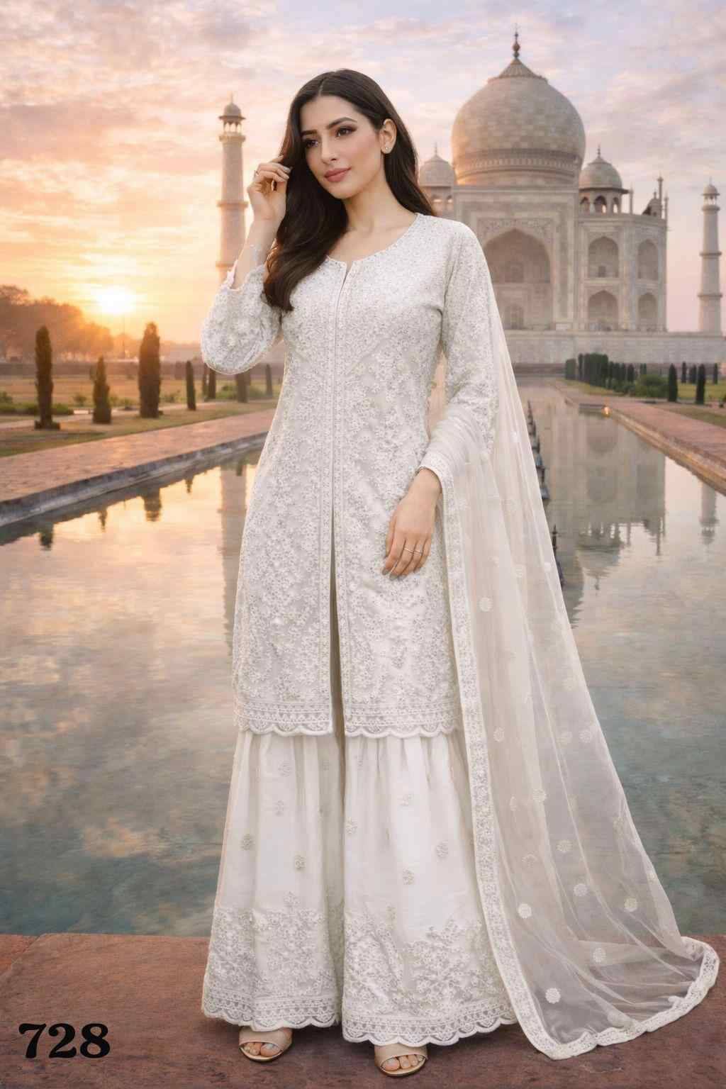 Simaya By Mrudangi 727 To 731 Series Beautiful Festive Suits Colorful Stylish Fancy Casual Wear & Ethnic Wear Pure Net Dresses At Wholesale Price