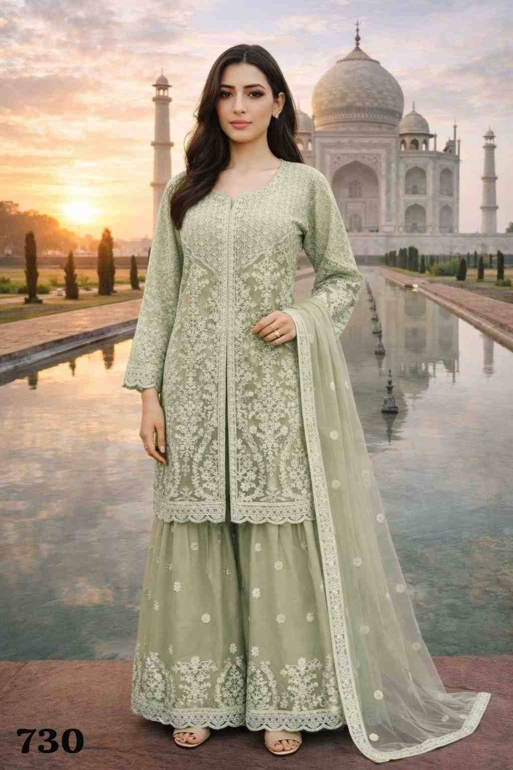 Simaya By Mrudangi 727 To 731 Series Beautiful Festive Suits Colorful Stylish Fancy Casual Wear & Ethnic Wear Pure Net Dresses At Wholesale Price