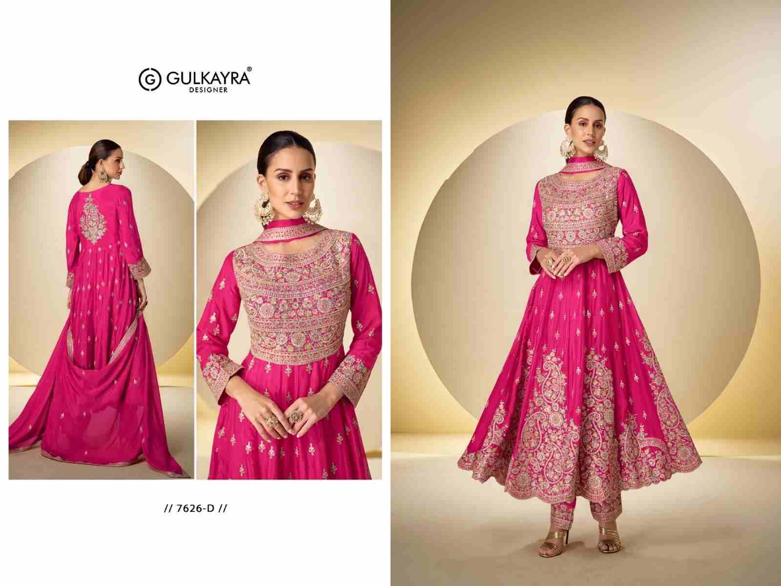 Rasbari New Color By Gulkayra Designer 7626-D To 7626-I Series Beautiful Festive Suits Stylish Colorful Fancy Casual Wear & Ethnic Wear Chinnon Dresses At Wholesale Price