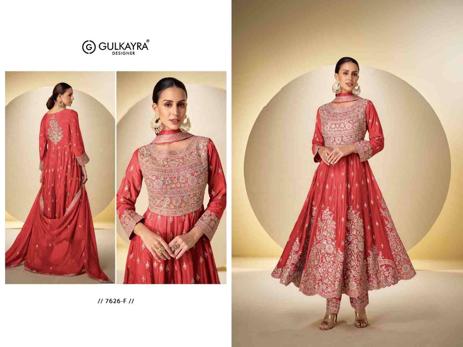 Rasbari New Color By Gulkayra Designer 7626-D To 7626-I Series Beautiful Festive Suits Stylish Colorful Fancy Casual Wear & Ethnic Wear Chinnon Dresses At Wholesale Price