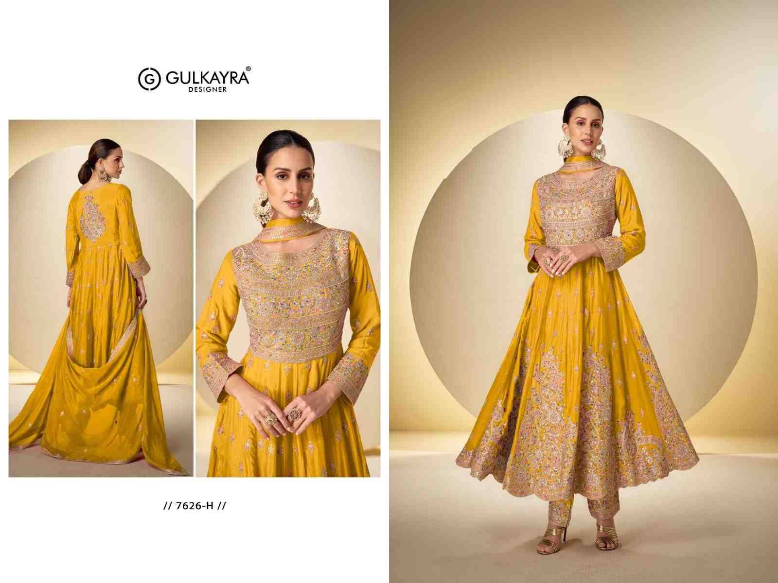 Rasbari New Color By Gulkayra Designer 7626-D To 7626-I Series Beautiful Festive Suits Stylish Colorful Fancy Casual Wear & Ethnic Wear Chinnon Dresses At Wholesale Price