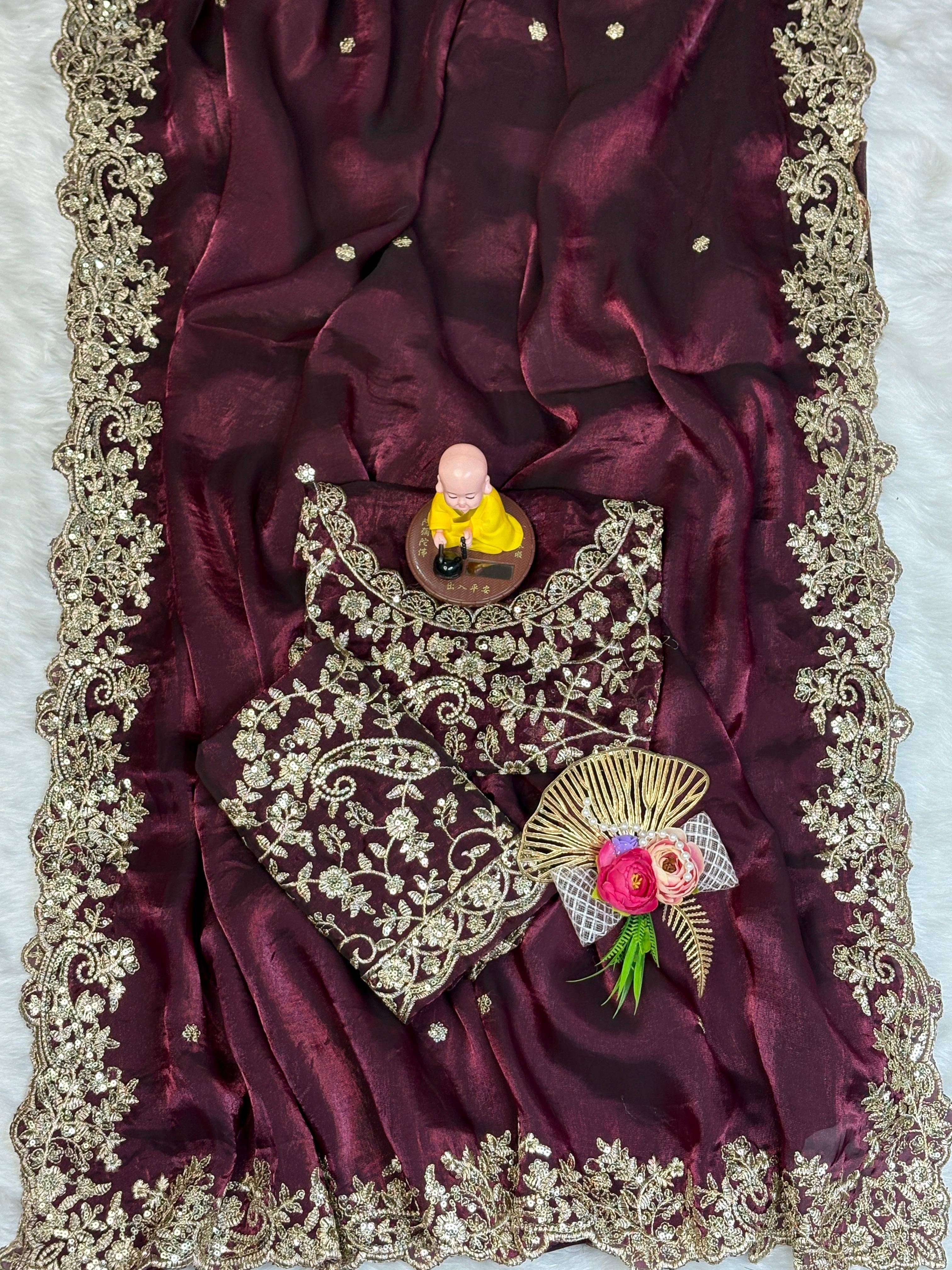 Vs-Musafir By Fashid Wholesale 01 To 05 Series Indian Traditional Wear Collection Beautiful Stylish Fancy Colorful Party Wear & Occasional Wear Fandy Satin Sarees At Wholesale Price