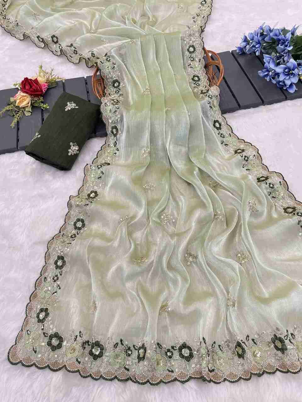 Vs-Sarswati By Fashid Wholesale 01 To 05 Series Indian Traditional Wear Collection Beautiful Stylish Fancy Colorful Party Wear & Occasional Wear Jimmy Choo Sarees At Wholesale Price