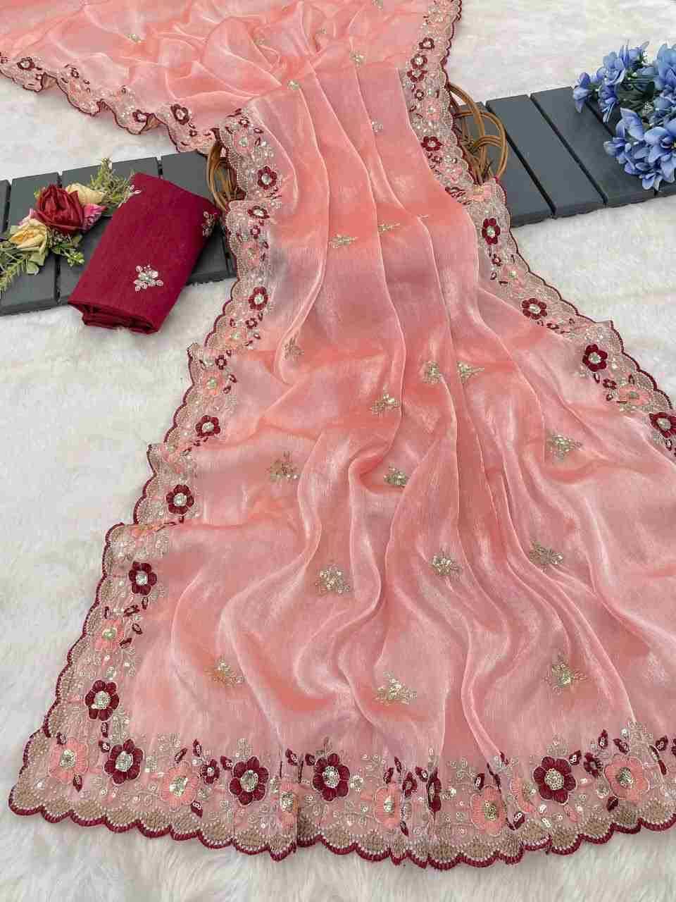 Vs-Sarswati By Fashid Wholesale 01 To 05 Series Indian Traditional Wear Collection Beautiful Stylish Fancy Colorful Party Wear & Occasional Wear Jimmy Choo Sarees At Wholesale Price