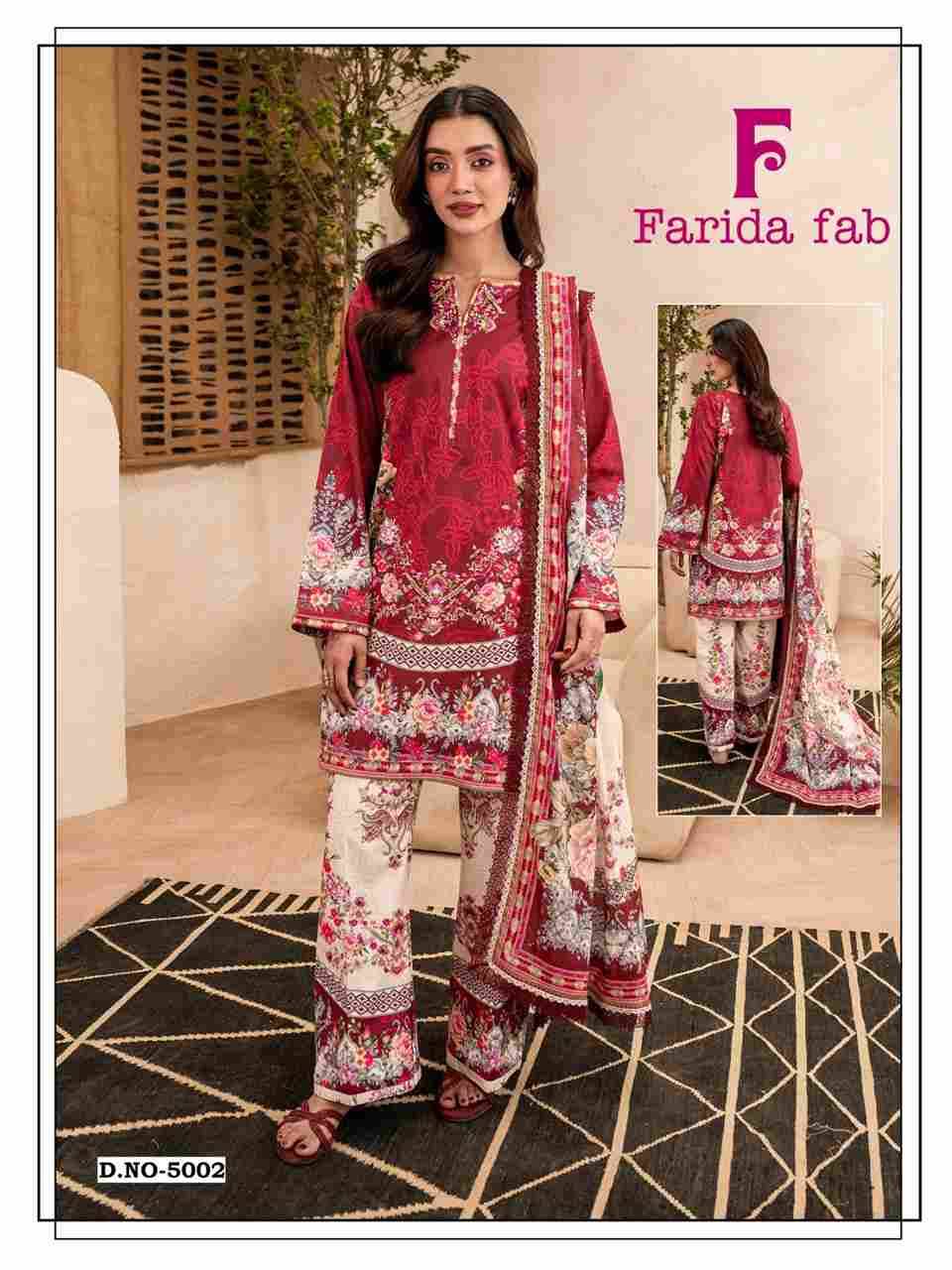 Ramsha Vol-5 By Farida Fab 5001 To 5006 Series Beautiful Pakistani Suits Colorful Stylish Fancy Casual Wear & Ethnic Wear Pure Cotton Print Dresses At Wholesale Price