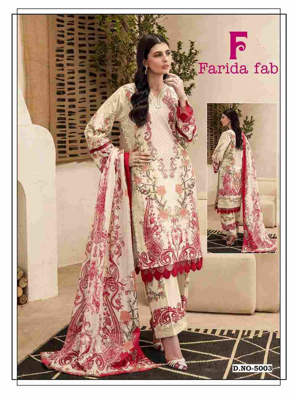 Ramsha Vol-5 By Farida Fab 5001 To 5006 Series Beautiful Pakistani Suits Colorful Stylish Fancy Casual Wear & Ethnic Wear Pure Cotton Print Dresses At Wholesale Price