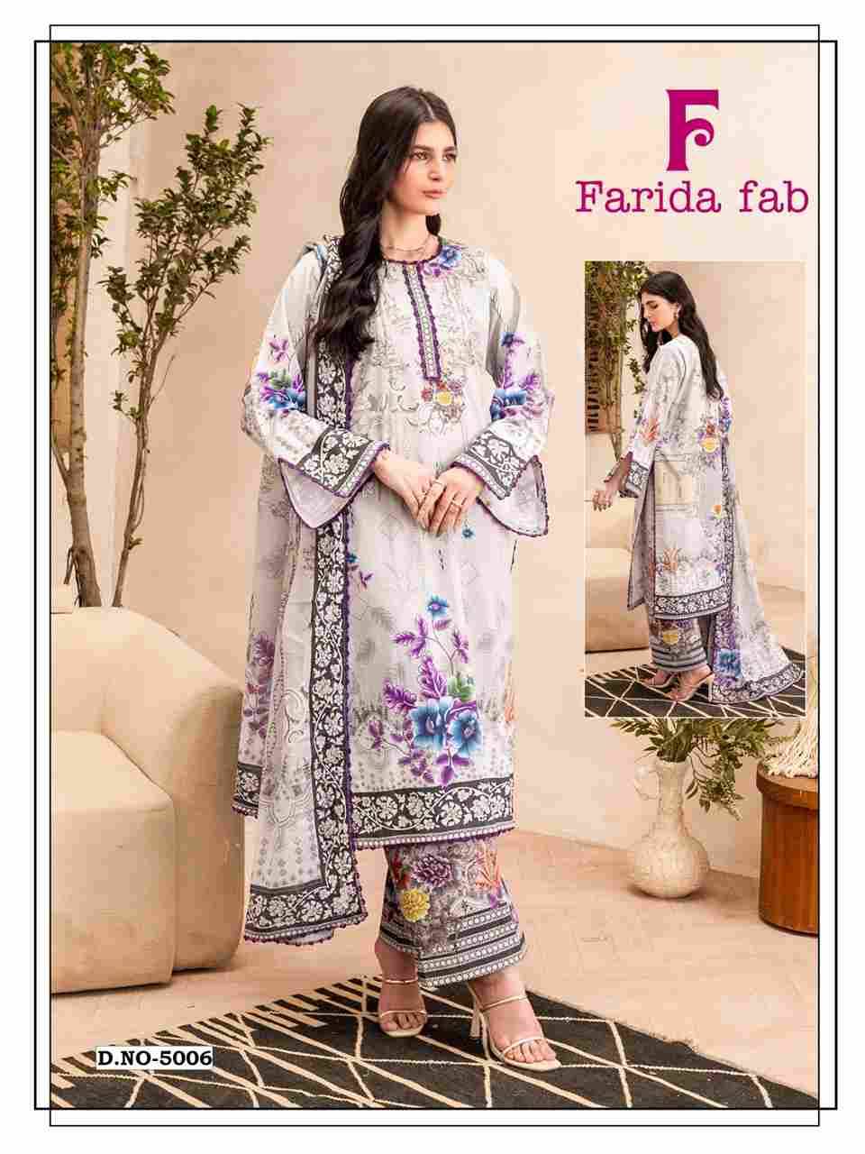 Ramsha Vol-5 By Farida Fab 5001 To 5006 Series Beautiful Pakistani Suits Colorful Stylish Fancy Casual Wear & Ethnic Wear Pure Cotton Print Dresses At Wholesale Price