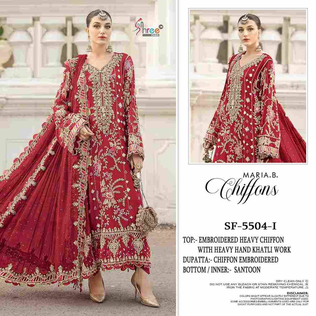 Shree Fabs Hit Design K-5504 Colours Vol-3 By Shree Fabs K-5504-I To K-5504-L Series Beautiful Stylish Pakistani Suits Fancy Colorful Casual Wear & Ethnic Wear & Ready To Wear Chiffon Embroidery Dresses At Wholesale Price