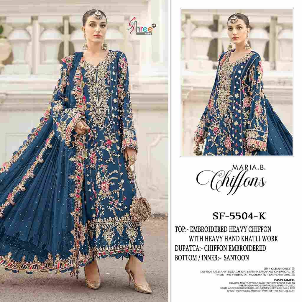 Shree Fabs Hit Design K-5504 Colours Vol-3 By Shree Fabs K-5504-I To K-5504-L Series Beautiful Stylish Pakistani Suits Fancy Colorful Casual Wear & Ethnic Wear & Ready To Wear Chiffon Embroidery Dresses At Wholesale Price