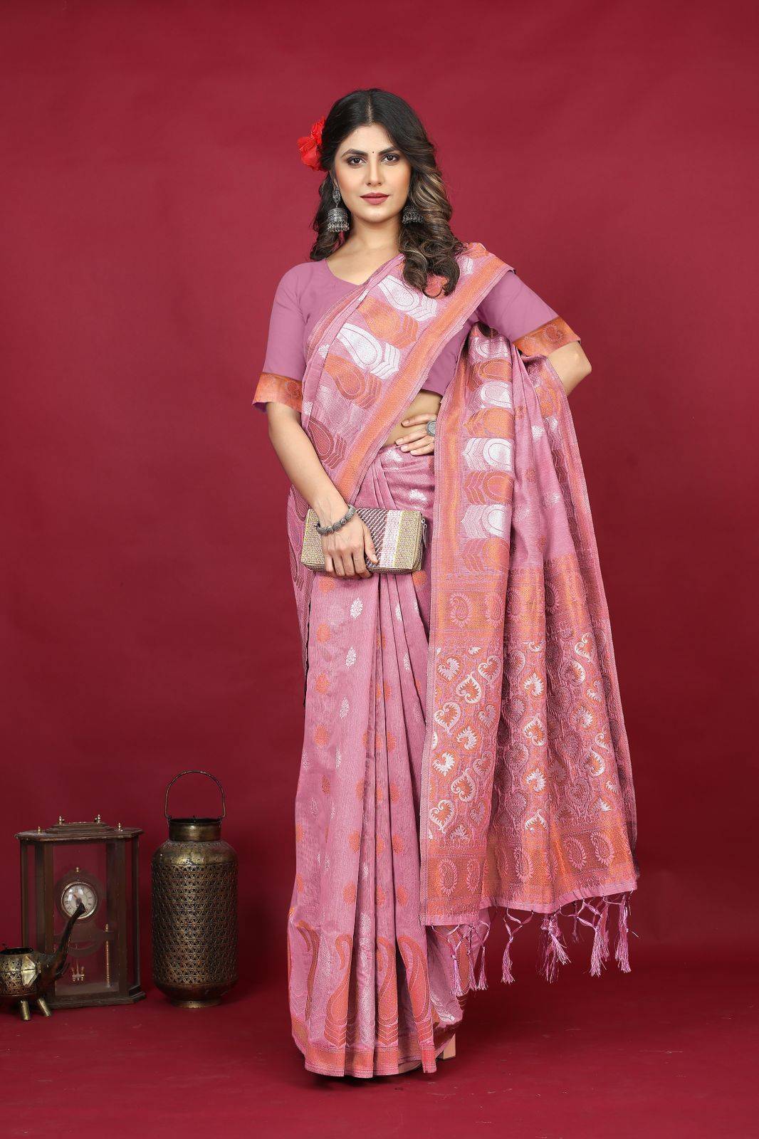 Albella By Fashid Wholesale 01 To 05 Series Indian Traditional Wear Collection Beautiful Stylish Fancy Colorful Party Wear & Occasional Wear Pure Linen Silk Sarees At Wholesale Price