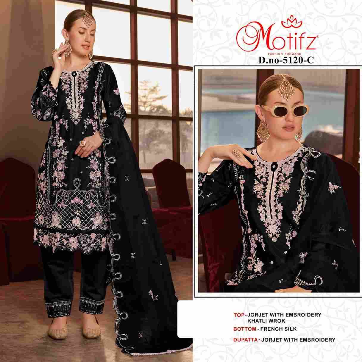 Motifz Hit Design 5120 Colours By Motifz 5120-A To 5120-D Series Beautiful Pakistani Suits Colorful Stylish Fancy Casual Wear & Ethnic Wear Georgette Dresses At Wholesale Price