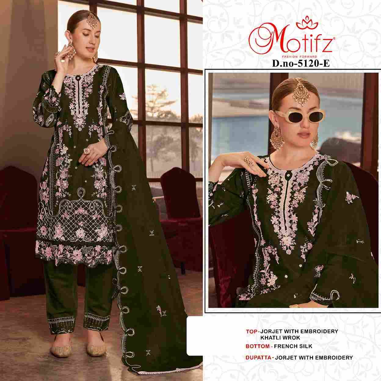 Motifz Hit Design 5120 Colours By Motifz 5120-A To 5120-D Series Beautiful Pakistani Suits Colorful Stylish Fancy Casual Wear & Ethnic Wear Georgette Dresses At Wholesale Price
