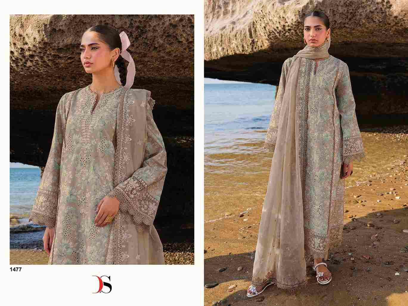 Afrozeh Lawn-25 Vol-2 By Deepsy Suits 1471 To 1478 Series Pakistani Stylish Beautiful Colourful Printed & Embroidered Party Wear & Occasional Wear Pure Cotton Dresses At Wholesale Price